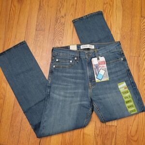 Signature Levi Strauss S51 Straight Flex‎ Jeans 32x32 IRREGULAR Blue Denim